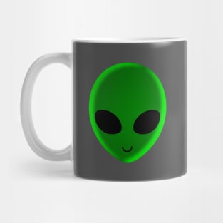 Alien head green on mars Believe UFO Mug